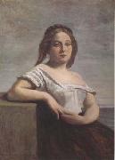 Jean Baptiste Camille  Corot La blonde Gasconne (mk11) Norge oil painting reproduction